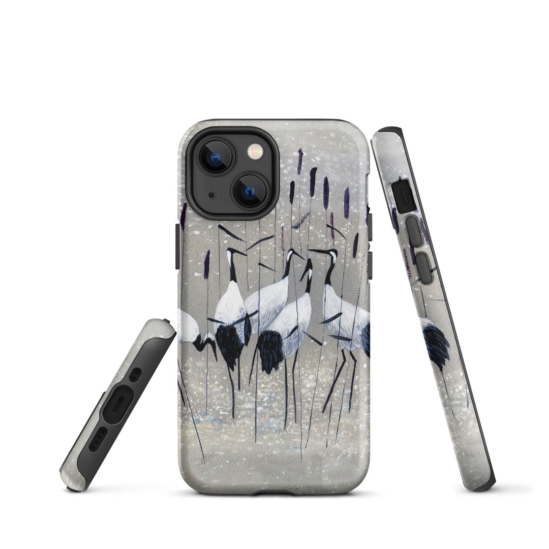 Hardcase iPhone® Handyhülle - Kranichfamilie Kuratoren von artlia iPhone 13 mini artlia