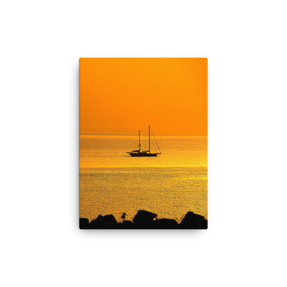 Leinwand - a ship on golden sea Kuratoren von artlia 30x41 cm (12″×16″) artlia