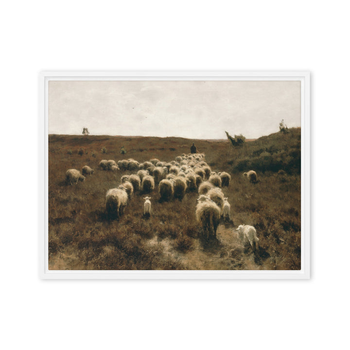 Leinwand - Anton Mauve, The Return of the Flock, Laren Anton Mauve Weiß / 46x61 cm (18″×24″) artlia