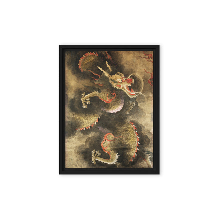 Leinwand - Der Heilige Blaue Drache Kuratoren von artlia Schwarz / 31x41 cm (12″×16″) artlia
