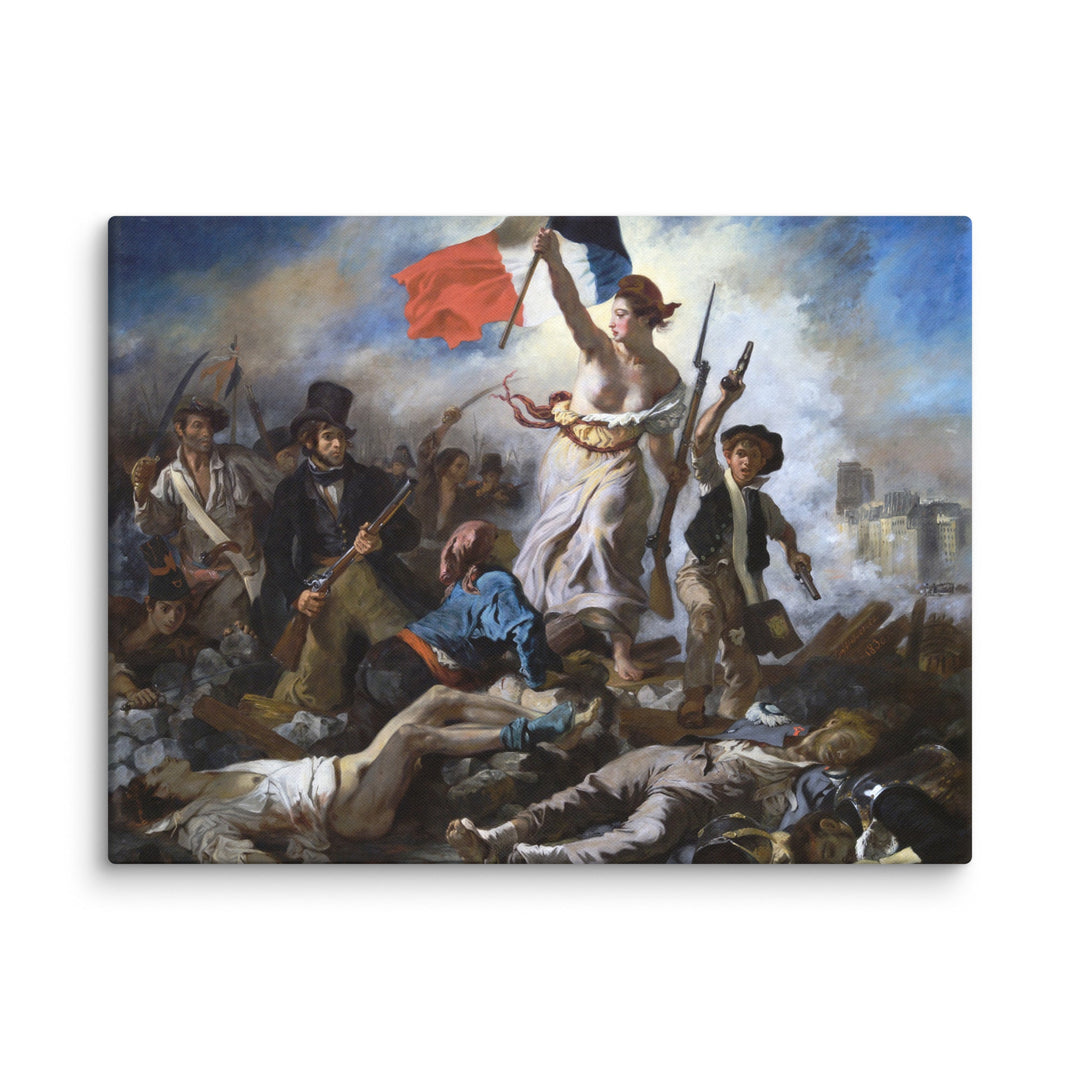 Leinwand - Eugène Delacroix, Die Freiheit führt das Volk Eugène Delacroix ohne Rahmen / 31x41 cm (12″×16″) artlia