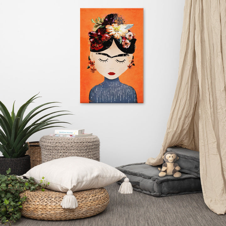 Leinwand - Frida Kahlo Orange Kuratoren von artlia artlia