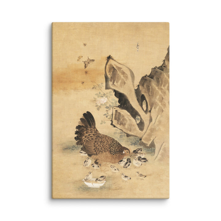 Leinwand - Henne und Küken, Byeon Sang-byeok Byeon Sang-byeok ohne Rahmen / 51x76 cm (20″×30″) artlia