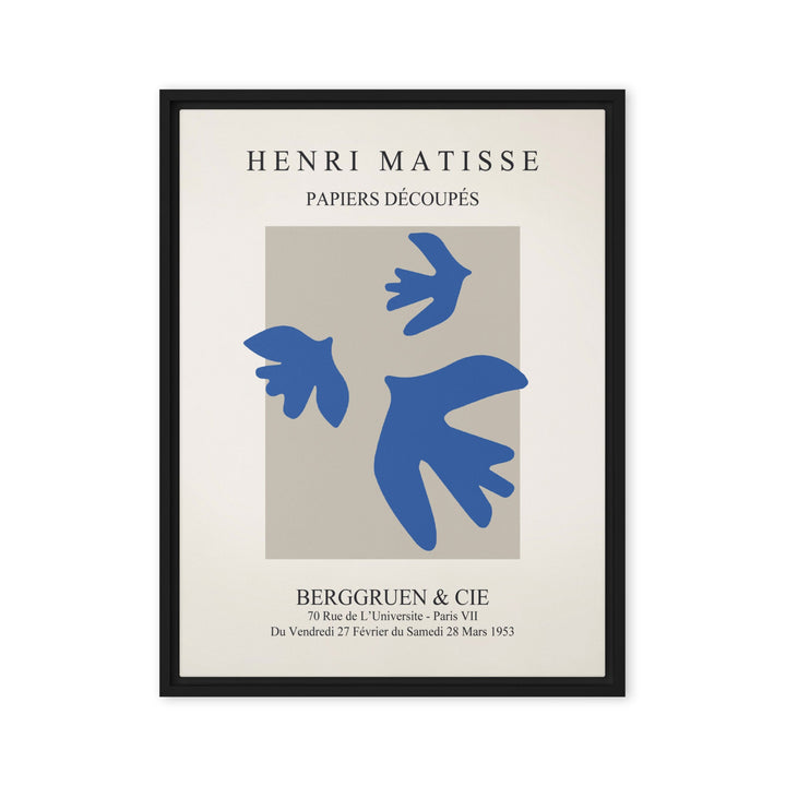 Leinwand - Henri Matisse, blaue Vögel Henri Matisse Schwarz / 46x61 cm (18″×24″) artlia