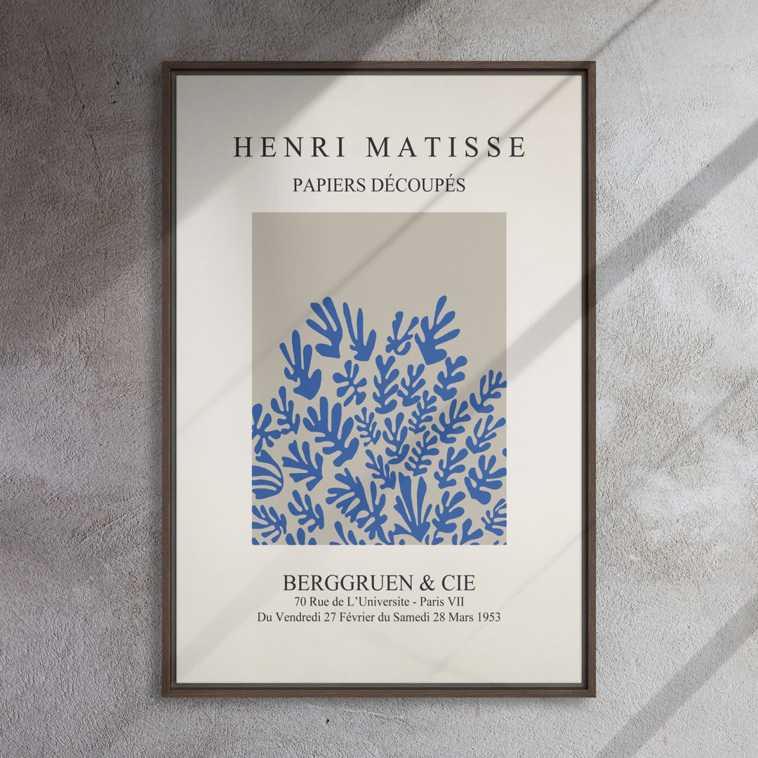 Leinwand - Henri Matisse, Papier Découpés blaue Blumen Henri Matisse artlia