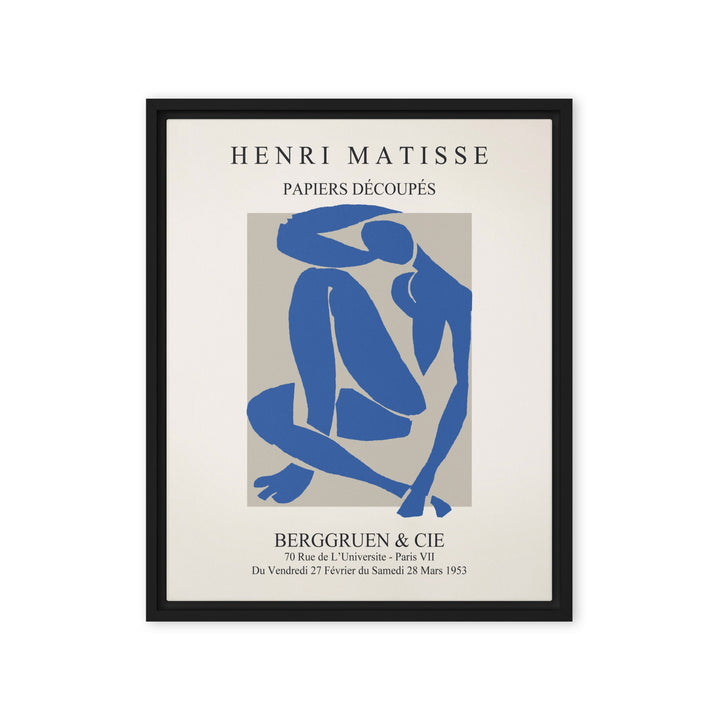 Leinwand - Henri Matisse, Papier Découpés blauer Akt Henri Matisse Schwarz / 41x51 cm (16″×20″) artlia