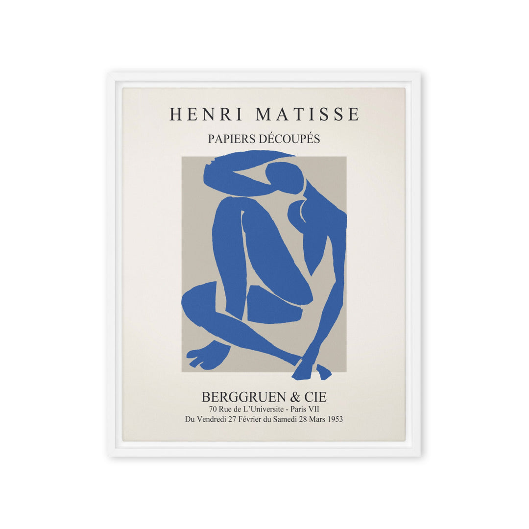 Leinwand - Henri Matisse, Papier Découpés blauer Akt Henri Matisse Weiß / 41x51 cm (16″×20″) artlia