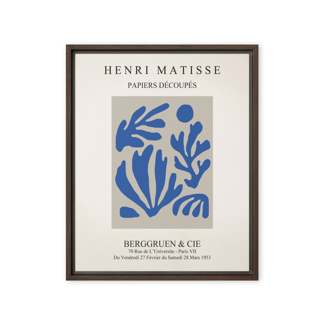 Leinwand - Henri Matisse, Papier Découpés blauer Garten I Henri Matisse Braun / 41x51 cm (16″×20″) artlia