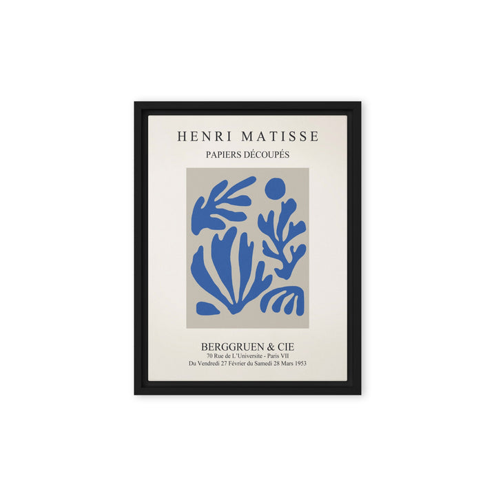 Leinwand - Henri Matisse, Papier Découpés blauer Garten I Henri Matisse Schwarz / 31x41 cm (12″×16″) artlia