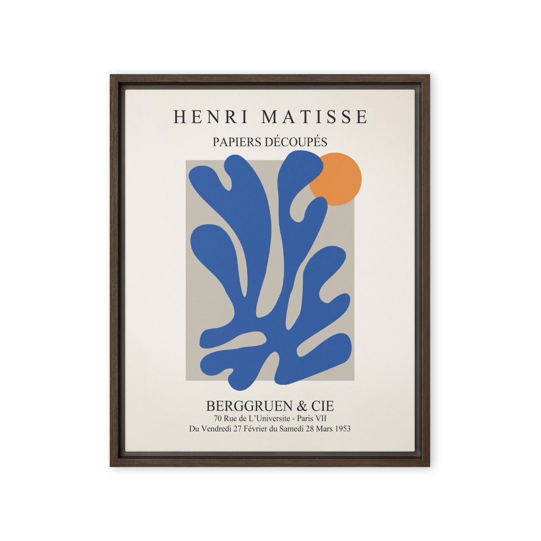 Leinwand - Henri Matisse, Papier Découpés blauer Garten II Henri Matisse Braun / 41x51 cm (16″×20″) artlia