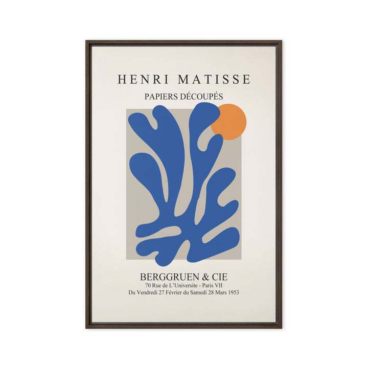 Leinwand - Henri Matisse, Papier Découpés blauer Garten II Henri Matisse Braun / 61x91 cm (24″×36″) artlia