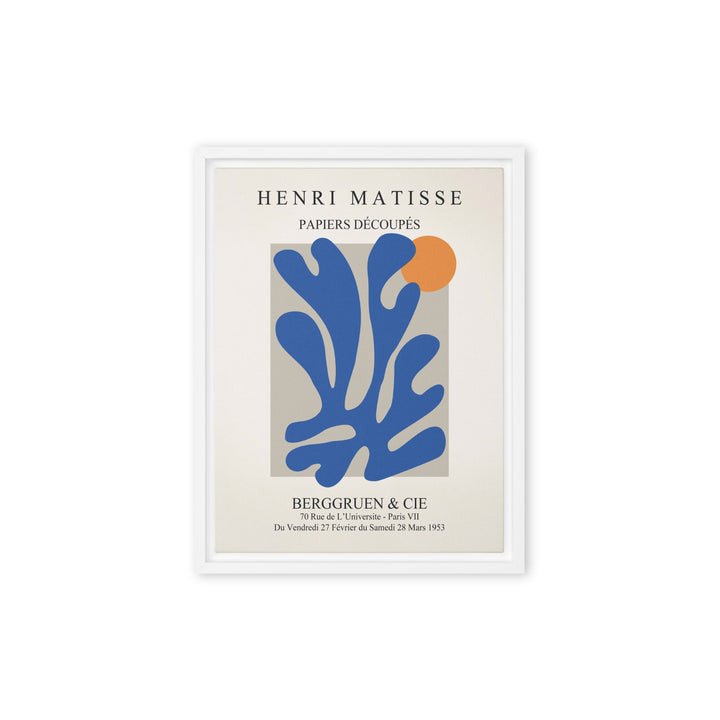 Leinwand - Henri Matisse, Papier Découpés blauer Garten II Henri Matisse Weiß / 31x41 cm (12″×16″) artlia