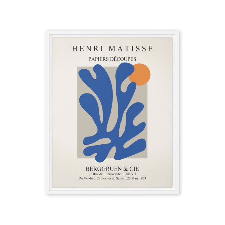 Leinwand - Henri Matisse, Papier Découpés blauer Garten II Henri Matisse Weiß / 41x51 cm (16″×20″) artlia