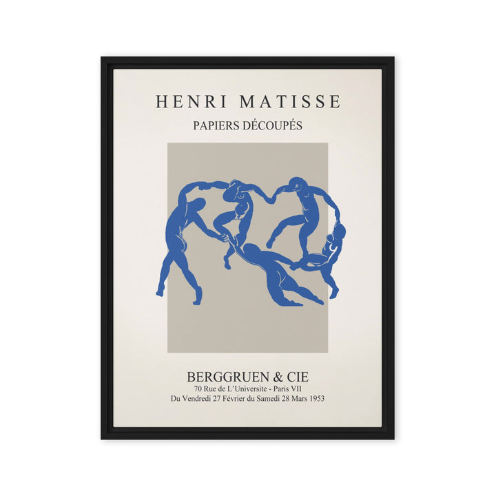 Leinwand - Henri Matisse, Papier Découpés blauer Tanz Henri Matisse Schwarz / 46x61 cm (18″×24″) artlia