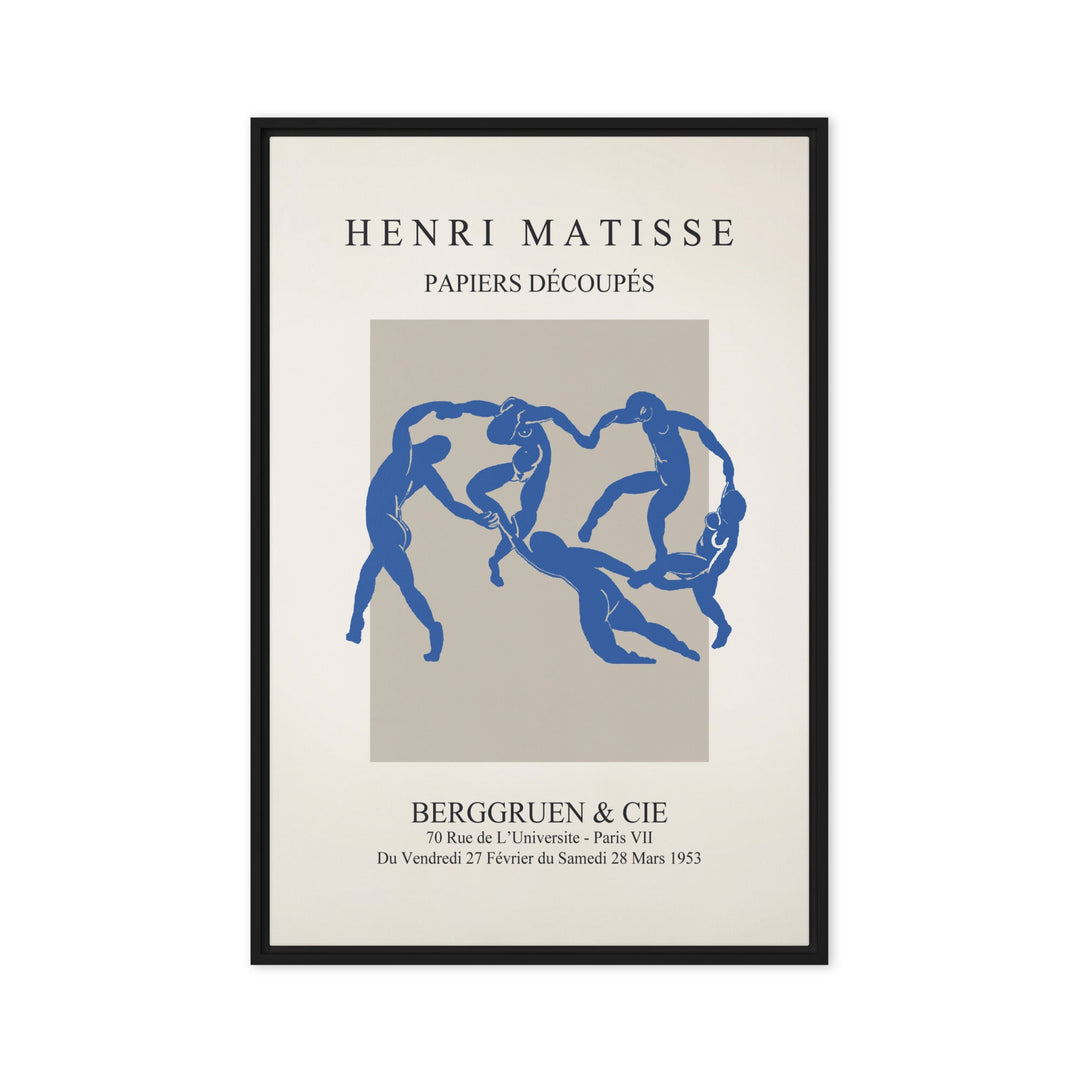 Leinwand - Henri Matisse, Papier Découpés blauer Tanz Henri Matisse Schwarz / 61x91 cm (24″×36″) artlia