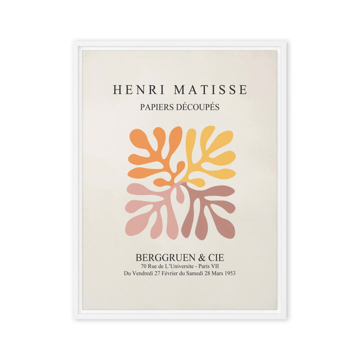 Leinwand - Henri Matisse, Papier Découpés bunte Blätter Henri Matisse Weiß / 46x61 cm (18″×24″) artlia