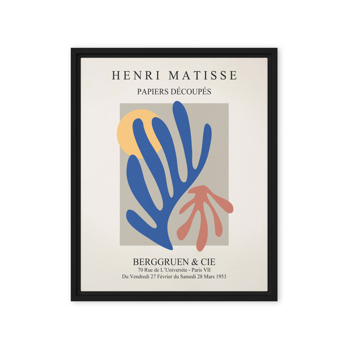 Leinwand - Henri Matisse, Papier Découpés bunter Garten Henri Matisse Schwarz / 41x51 cm (16″×20″) artlia