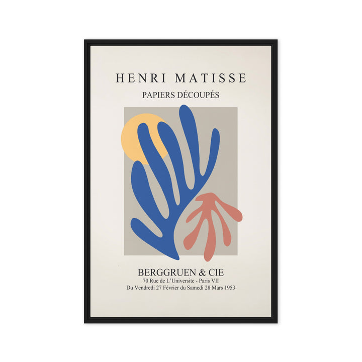 Leinwand - Henri Matisse, Papier Découpés bunter Garten Henri Matisse Schwarz / 61x91 cm (24″×36″) artlia