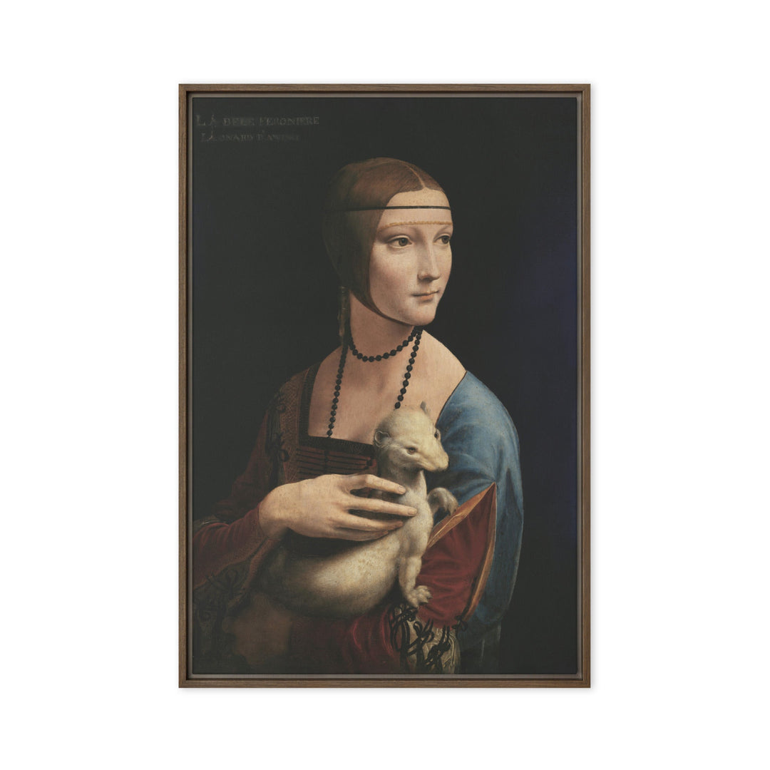 Leinwand - Leonardo da Vinci, Dame mit dem Hermelin Leonardo da Vinci Braun / 61x91 cm (24″×36″) artlia