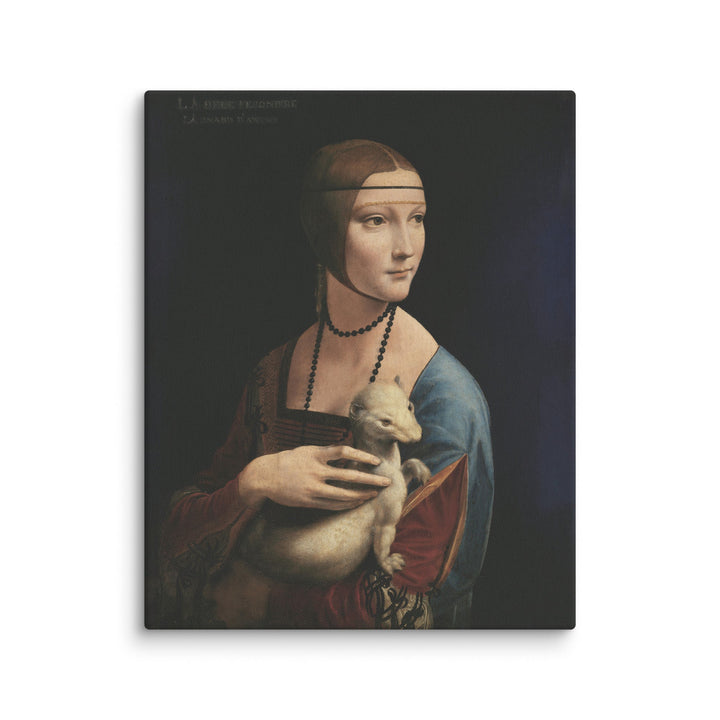 Leinwand - Leonardo da Vinci, Dame mit dem Hermelin Leonardo da Vinci ohne Rahmen / 41x51 cm (16″×20″) artlia