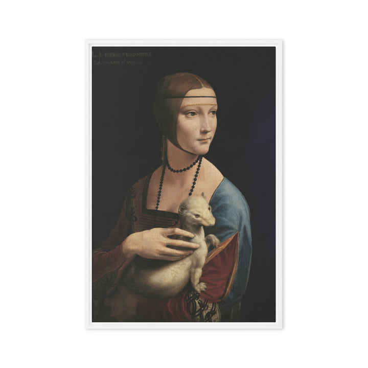 Leinwand - Leonardo da Vinci, Dame mit dem Hermelin Leonardo da Vinci Weiß / 51x76 cm (20″×30″) artlia