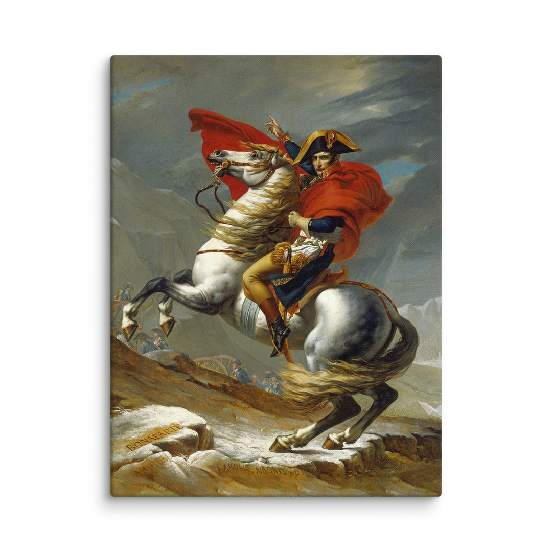 Leinwand - Napoleon Crossing the Alps Jacques-Louis David ohne Rahmen / 31x41 cm (12″×16″) artlia