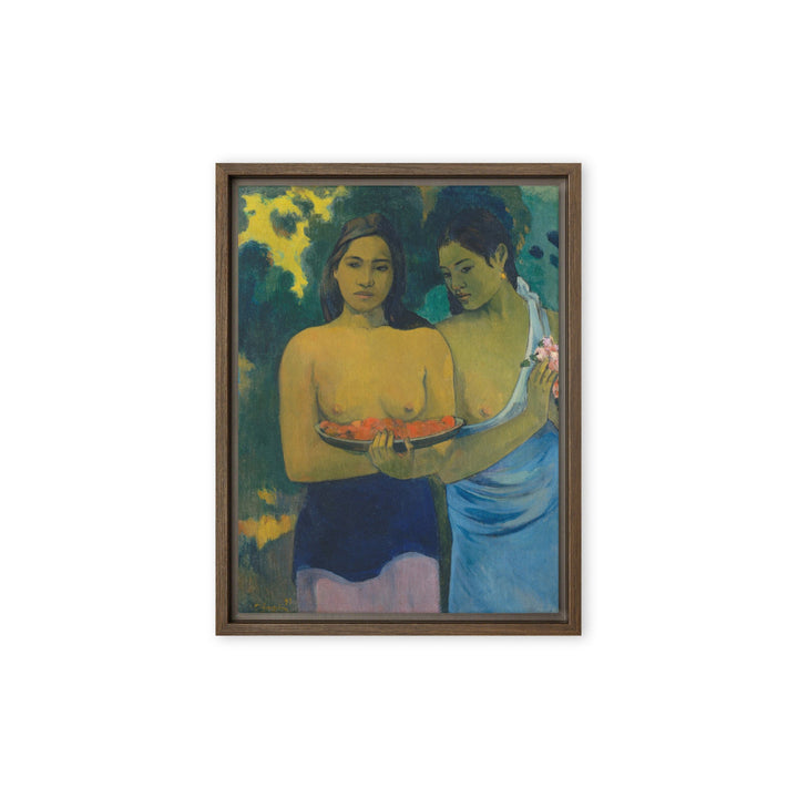 Leinwand - Paul Gauguin, Tahitische Frauen am Strand Paul Gauguin Braun / 31x41 cm (12″×16″) artlia