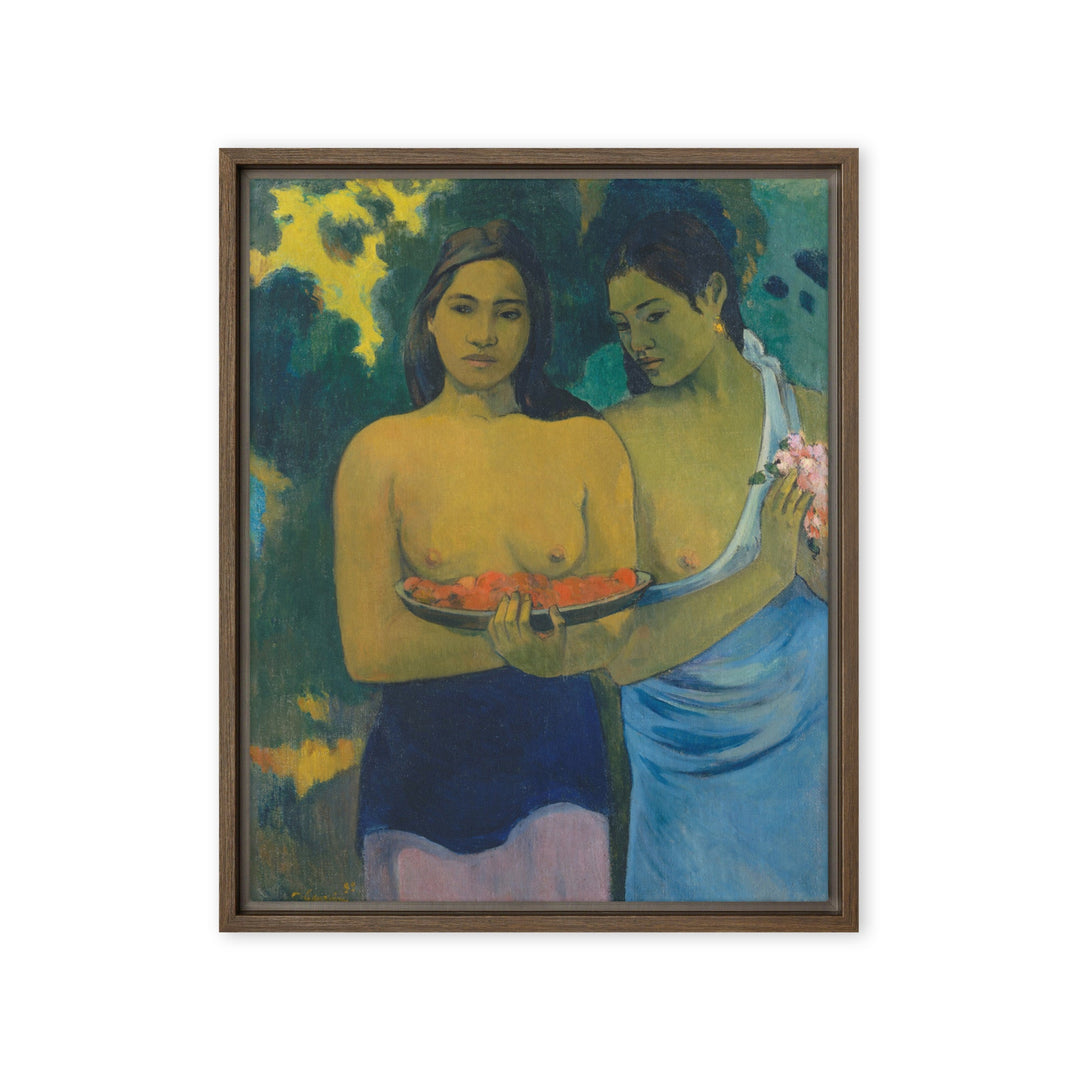 Leinwand - Paul Gauguin, Tahitische Frauen am Strand Paul Gauguin Braun / 41x51 cm (16″×20″) artlia