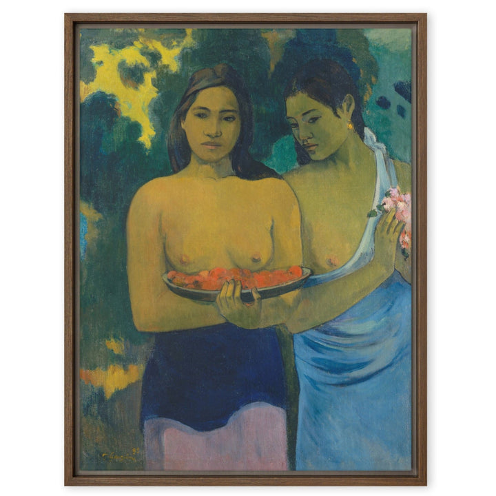 Leinwand - Paul Gauguin, Tahitische Frauen am Strand Paul Gauguin Braun / 46x61 cm (18″×24″) artlia