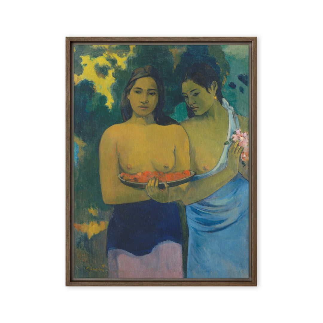 Leinwand - Paul Gauguin, Tahitische Frauen am Strand Paul Gauguin Braun / 61x81 cm (24″×32″) artlia