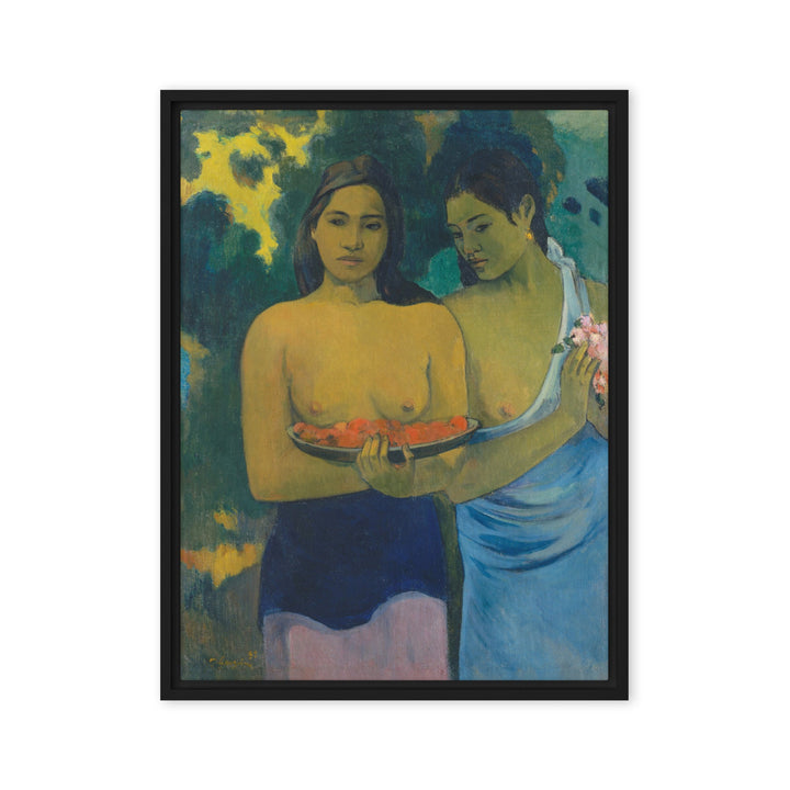 Leinwand - Paul Gauguin, Tahitische Frauen am Strand Paul Gauguin Schwarz / 46x61 cm (18″×24″) artlia