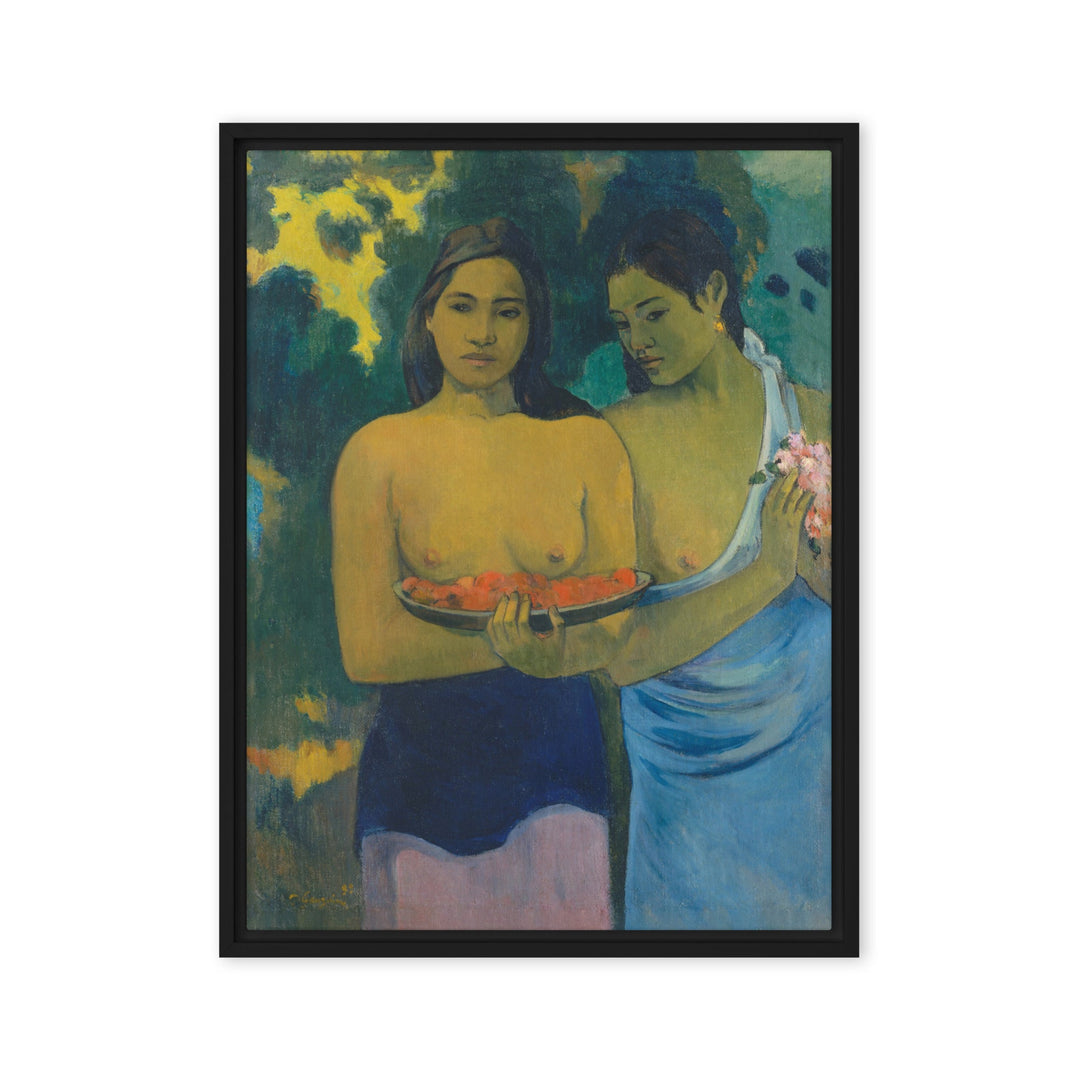 Leinwand - Paul Gauguin, Tahitische Frauen am Strand Paul Gauguin Schwarz / 61x81 cm (24″×32″) artlia