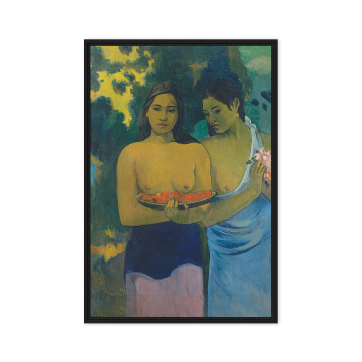Leinwand - Paul Gauguin, Tahitische Frauen am Strand Paul Gauguin Schwarz / 61x91 cm (24″×36″) artlia