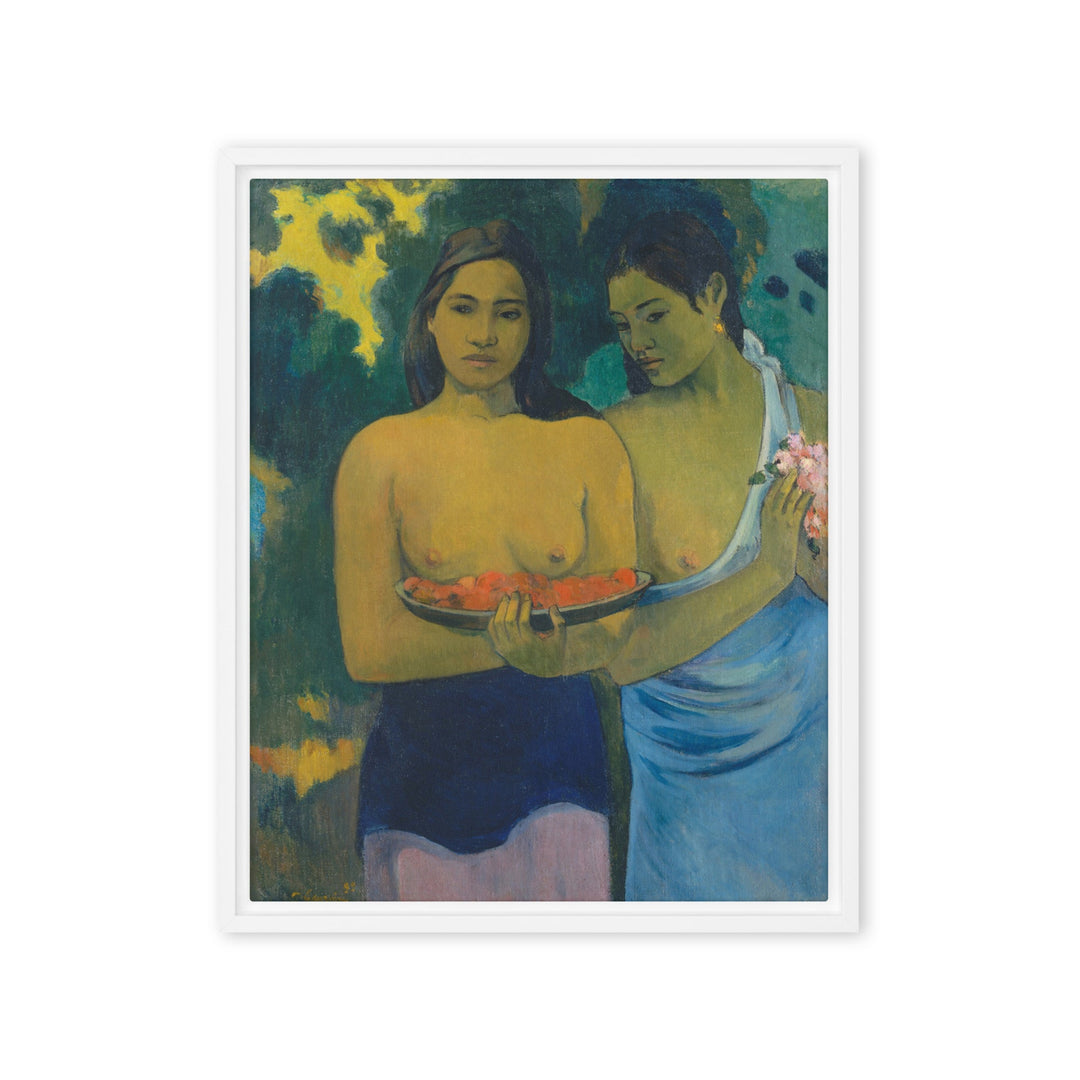 Leinwand - Paul Gauguin, Tahitische Frauen am Strand Paul Gauguin Weiß / 41x51 cm (16″×20″) artlia