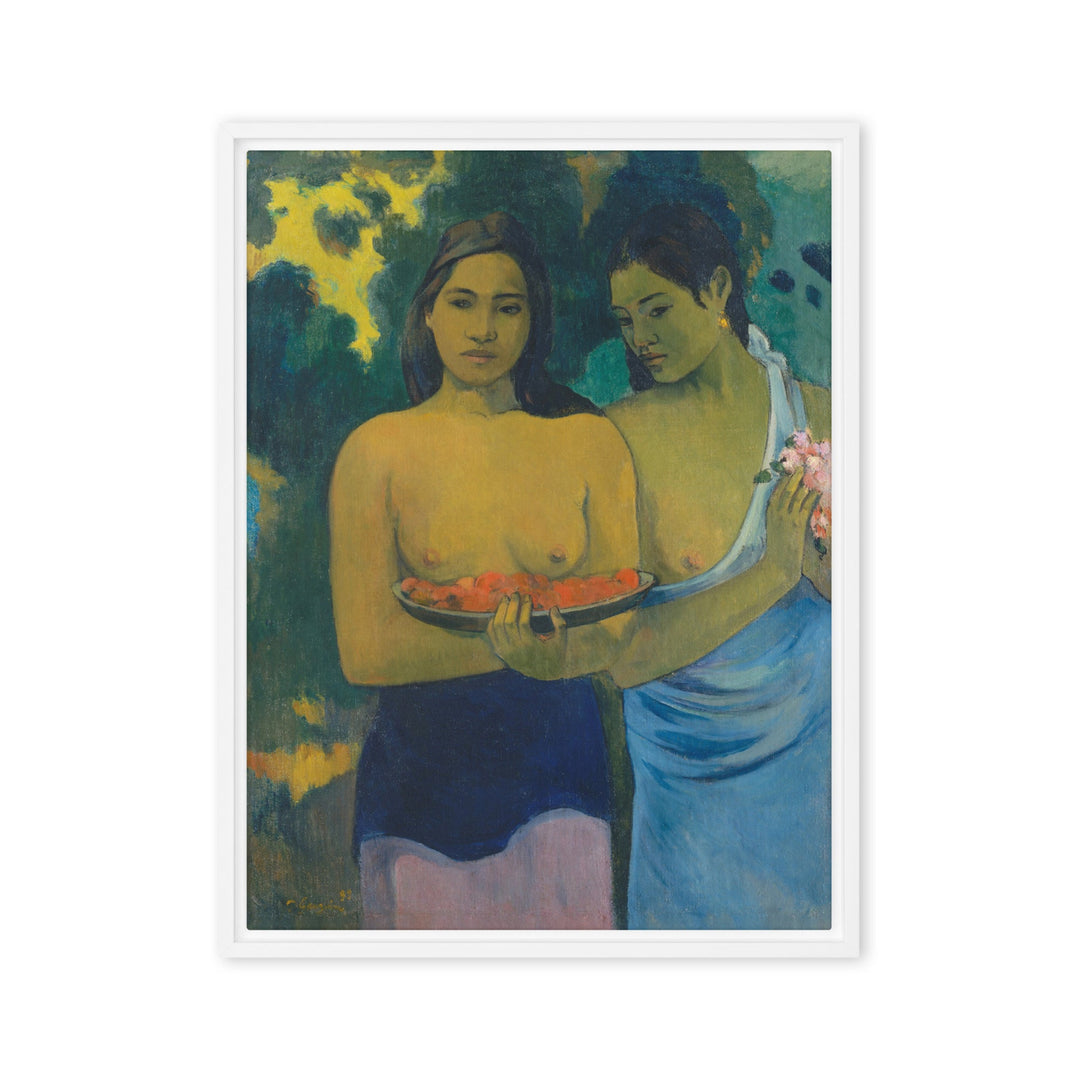 Leinwand - Paul Gauguin, Tahitische Frauen am Strand Paul Gauguin Weiß / 46x61 cm (18″×24″) artlia