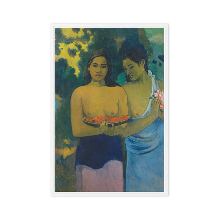 Leinwand - Paul Gauguin, Tahitische Frauen am Strand Paul Gauguin Weiß / 51x76 cm (20″×30″) artlia