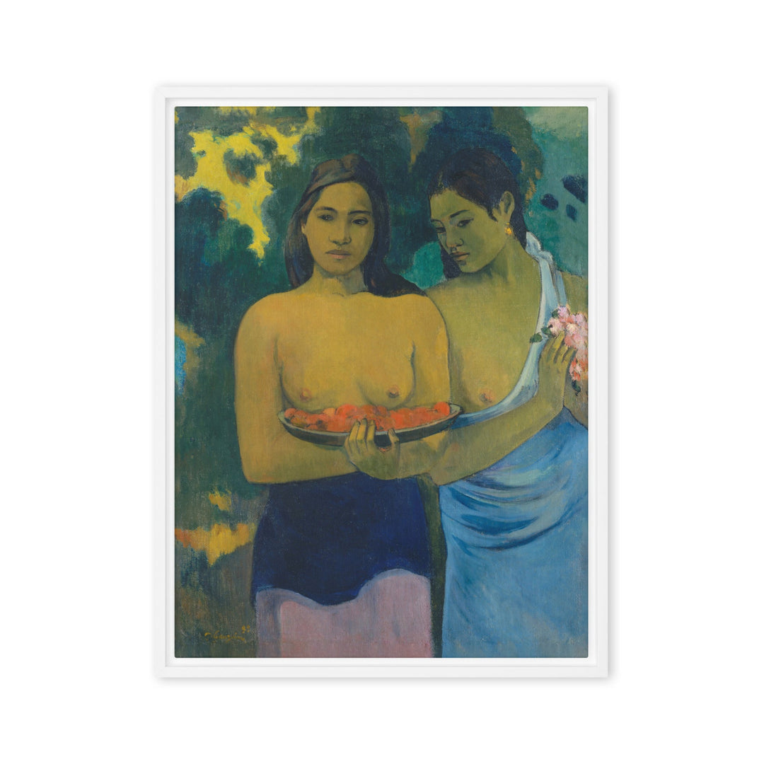 Leinwand - Paul Gauguin, Tahitische Frauen am Strand Paul Gauguin Weiß / 61x81 cm (24″×32″) artlia