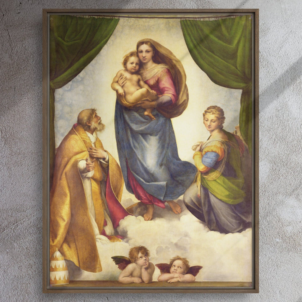 Leinwand - Raffaello Sanzio da Urbino, Die Sixtinische Madonna Raffaello Sanzio da Urbino artlia