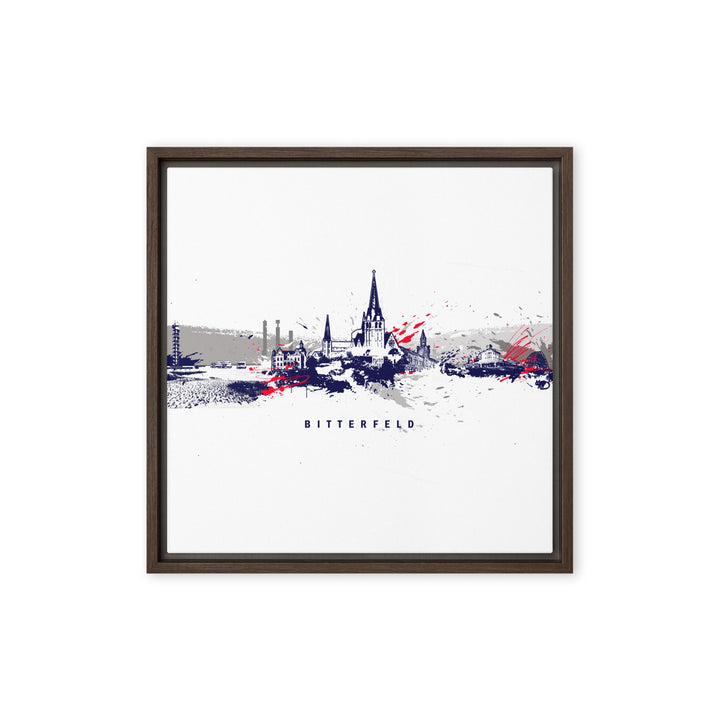 Leinwand - Skyline Bitterfeld Marko Kurth Braun / 41x41 cm (16″×16″) artlia