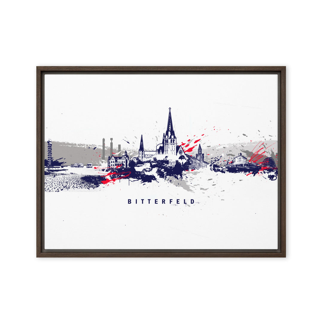 Leinwand - Skyline Bitterfeld Marko Kurth Braun / 46x61 cm (18″×24″) artlia