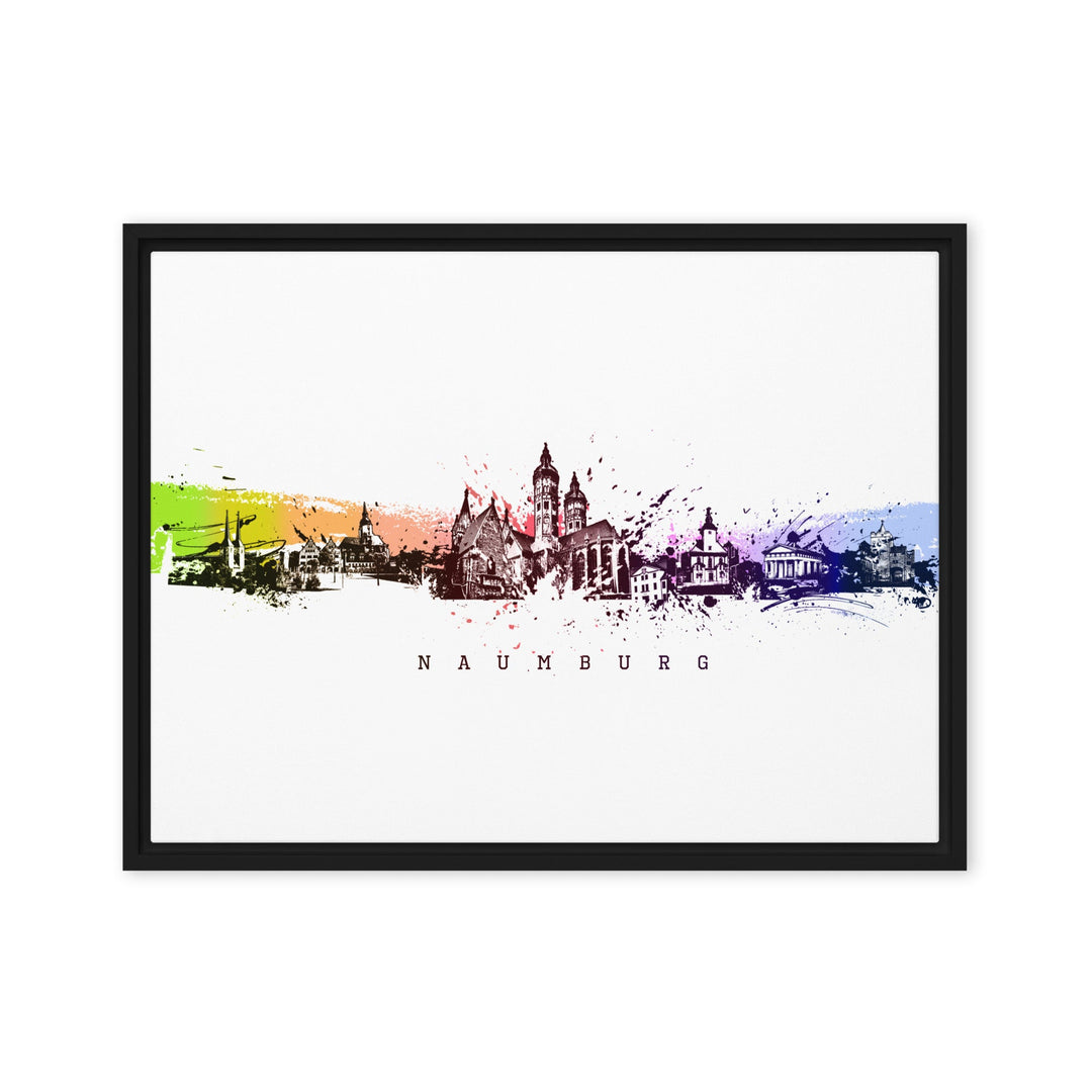 Leinwand - Skyline Naumburg Marko Kurth Schwarz / 46x61 cm (18″×24″) artlia