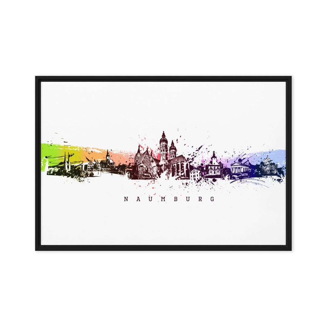 Leinwand - Skyline Naumburg Marko Kurth Schwarz / 61x91 cm (24″×36″) artlia