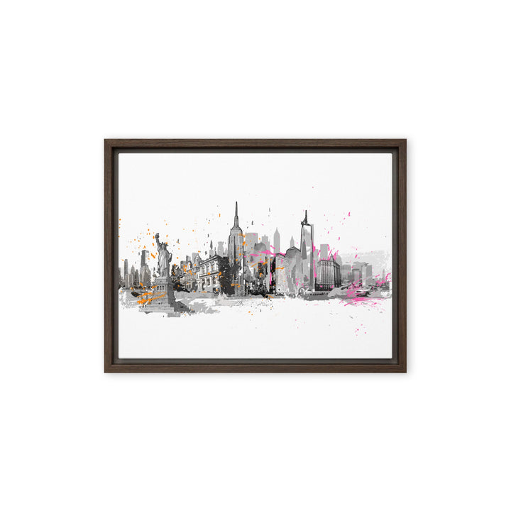 Leinwand - Skyline New York Marko Kurth Braun / 31x41 cm (12″×16″) artlia