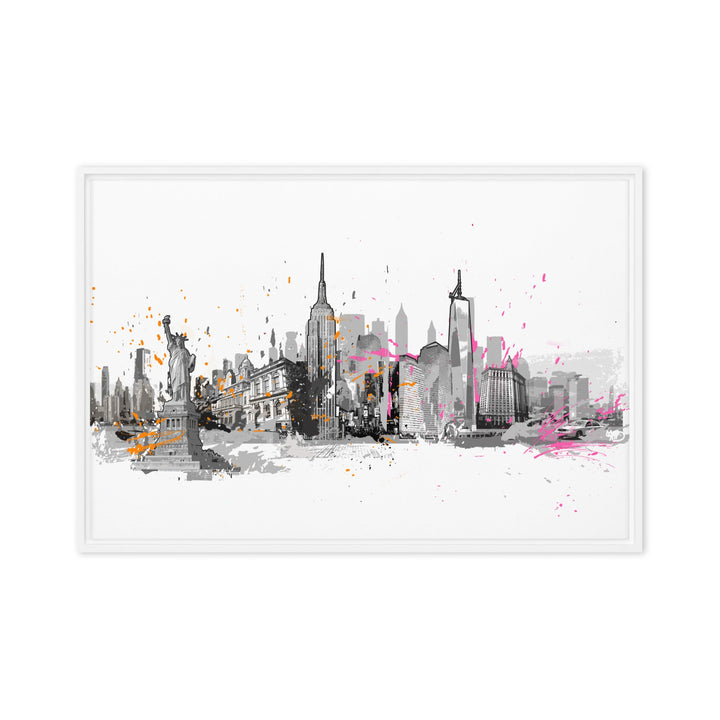 Leinwand - Skyline New York Marko Kurth Weiß / 61x91 cm (24″×36″) artlia