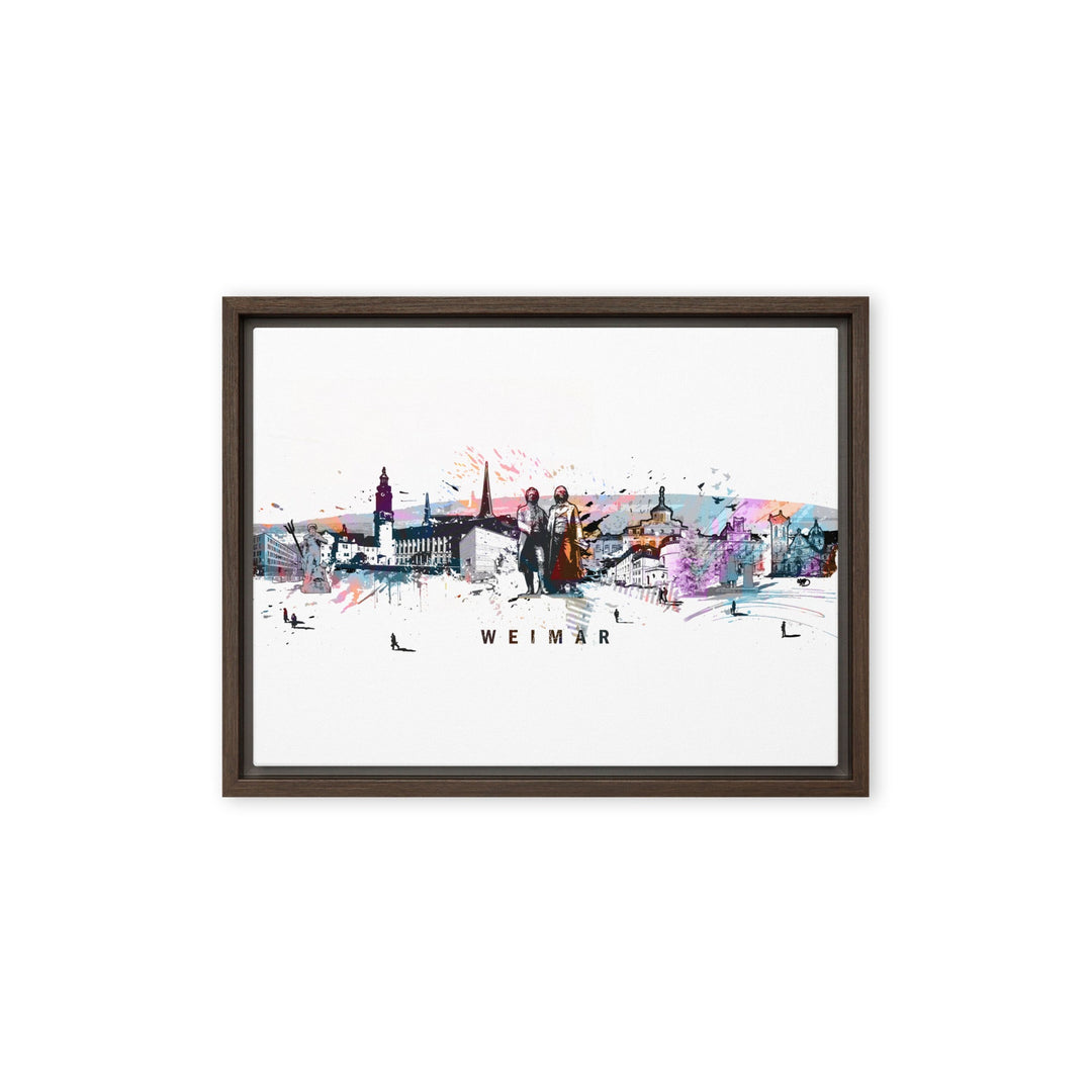 Leinwand - Skyline Weimar Marko Kurth Braun / 31x41 cm (12″×16″) artlia