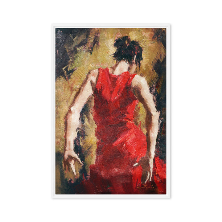 Leinwand - Tango Woman in Red Dress Kuratoren von artlia Weiß / 61x91 cm (24″×36″) artlia