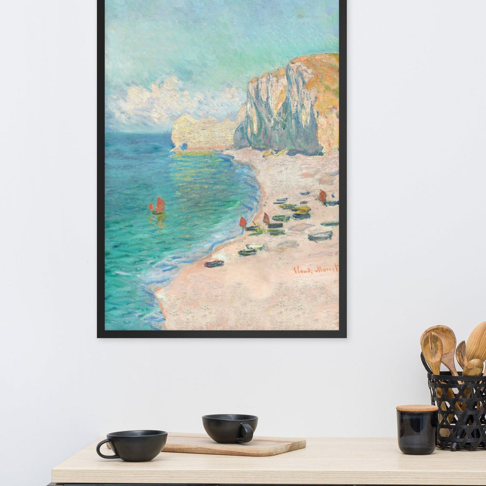 Poster - Claude Monet, Étretat: The Beach and the Falaise d'Amont Claude Monet artlia
