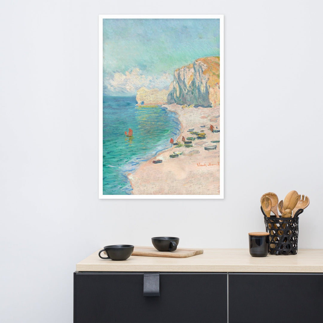 Poster - Claude Monet, Étretat: The Beach and the Falaise d'Amont artlia