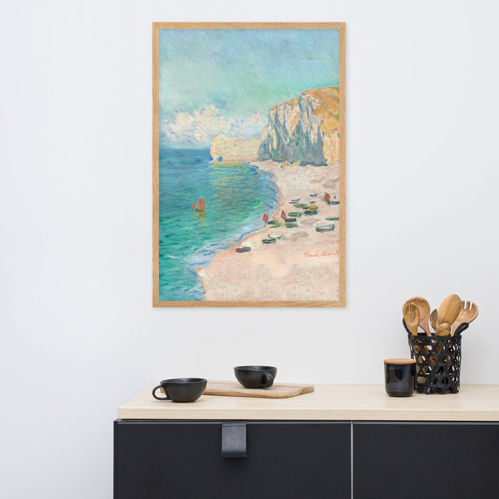 Poster - Claude Monet, Étretat: The Beach and the Falaise d'Amont artlia
