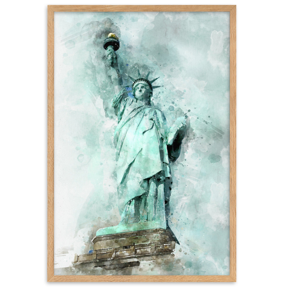 Poster - Freiheitsstatue Kuratoren von artlia Oak / 61×91 cm artlia